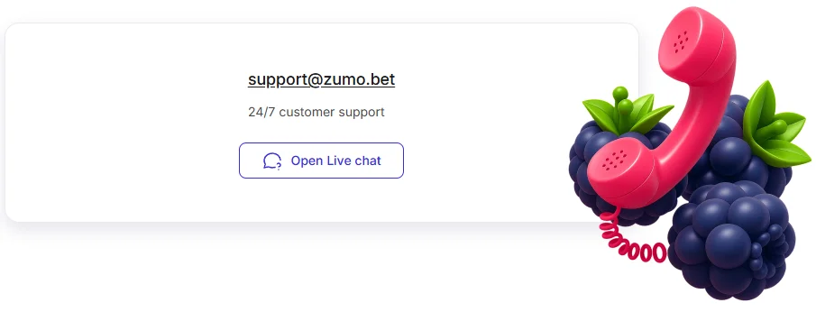 Zumobet Casino Klantenservice 24/7 Zumobet Casino klantenservice met live chat en ondersteuning per e-mail 24/7