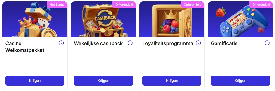 Zumobet Casino Promoties en Beloningen Zumobet Casino promoties met welkomstpakket, wekelijkse cashback, loyaliteitsprogramma en gamificatie